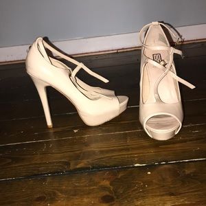 Nude high heels